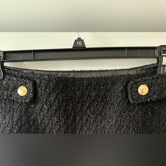 Michael Kors Black Tweed Sparkle Mini Skirt – Size 10 - Picture 9 of 14